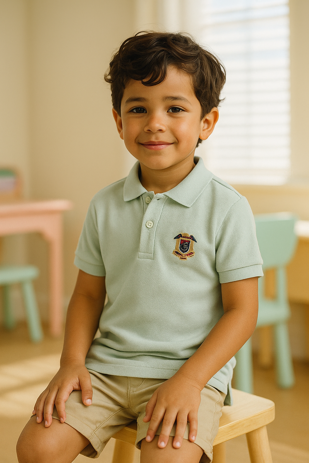 Kids' Piqué Plain Polo with Logo – Classic & Comfortable Polo Shirt for Kids