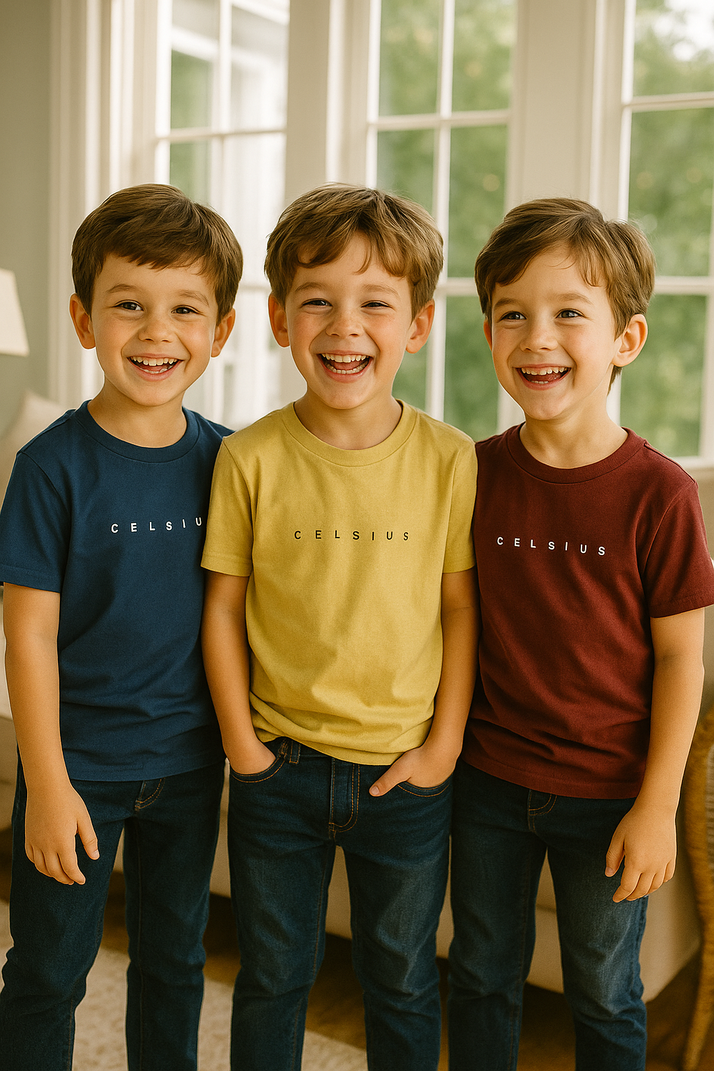 Kids’ Melange & Solid Round Neck T-Shirt – 3 Pack