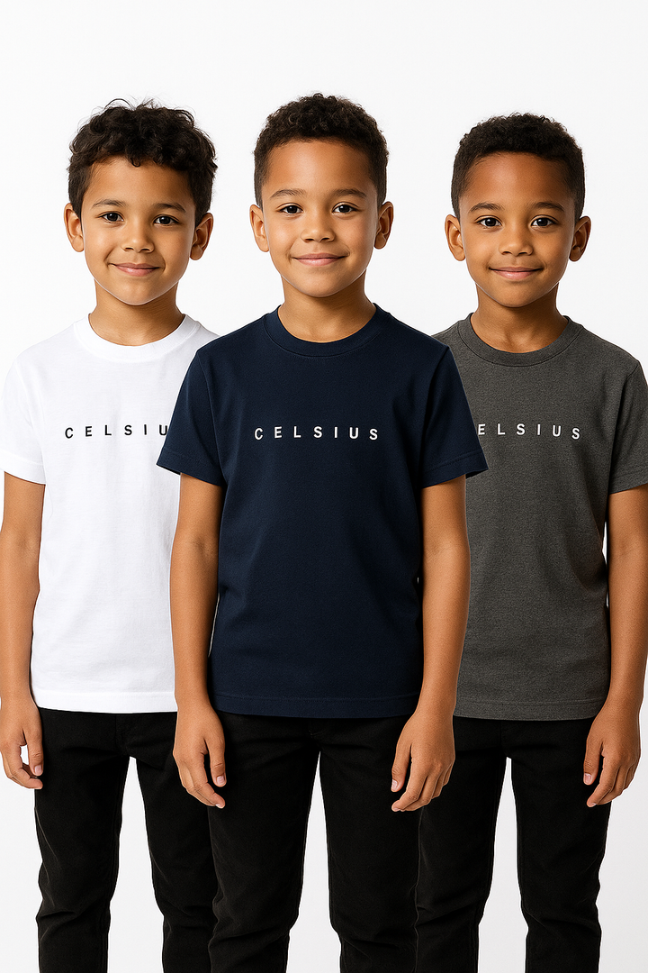 Kids’ Melange & Solid Round Neck T-Shirt – 3 Pack