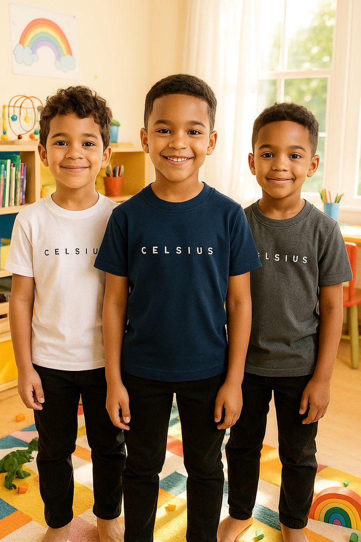 Kids’ Melange & Solid Round Neck T-Shirt – 3 Pack