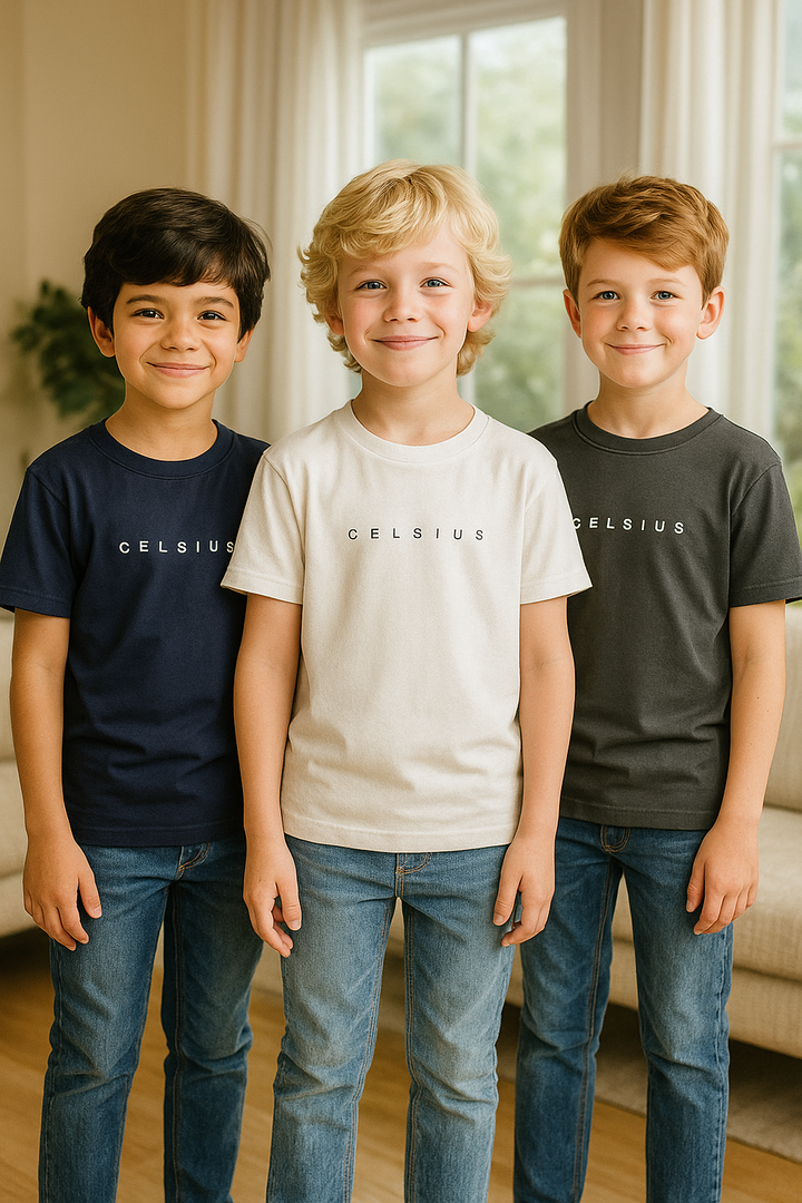 Kids’ Melange & Solid Round Neck T-Shirt – 3 Pack