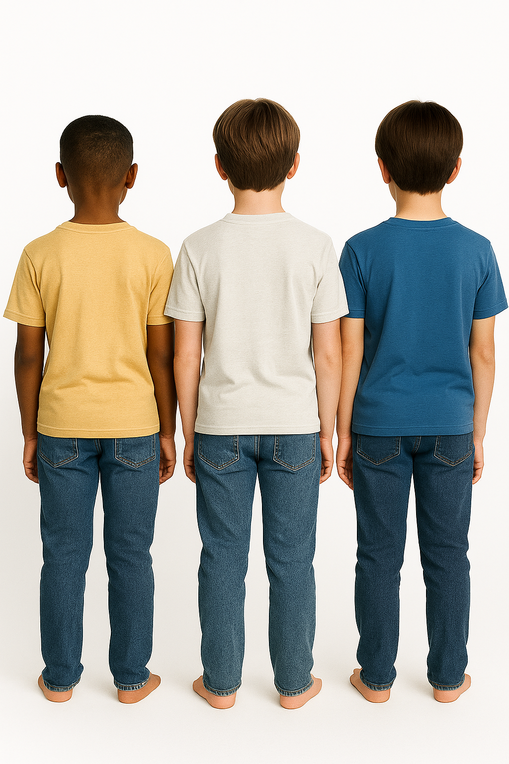 Kids’ Melange & Solid Round Neck T-Shirt – 3 Pack