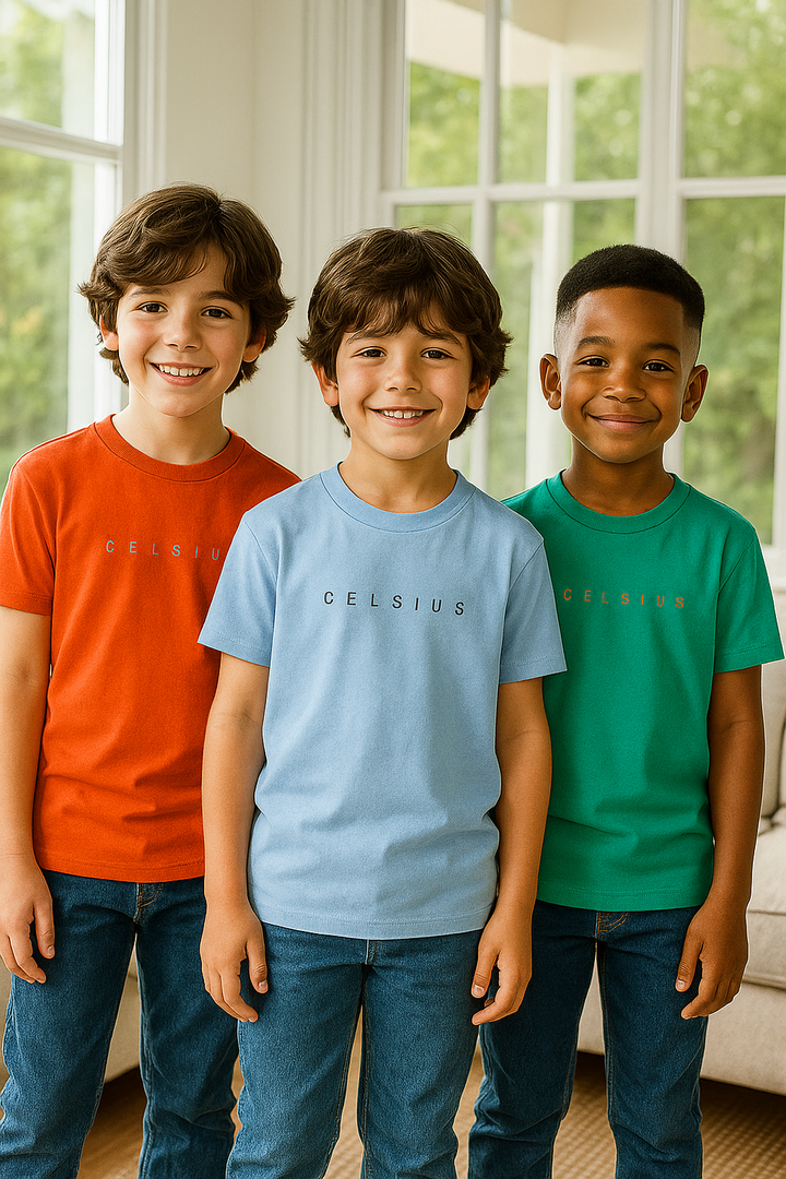 Kids’ Melange & Solid Round Neck T-Shirt – 3 Pack