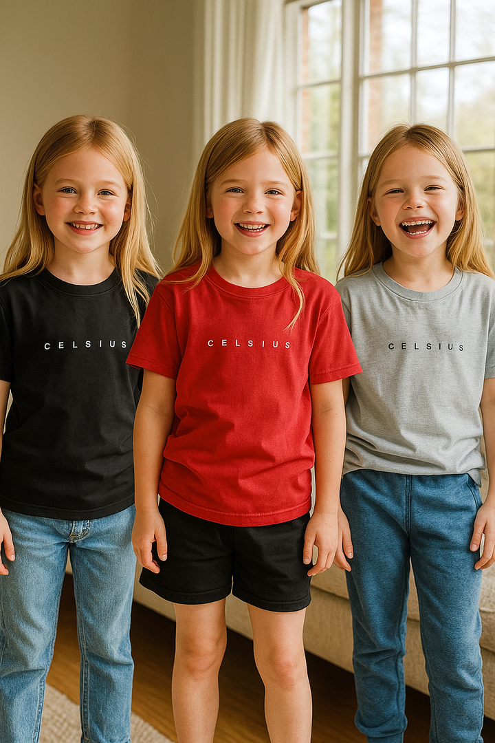 3 Pack mélange & solid Kids’ Round Neck T-Shirt  pack for girls