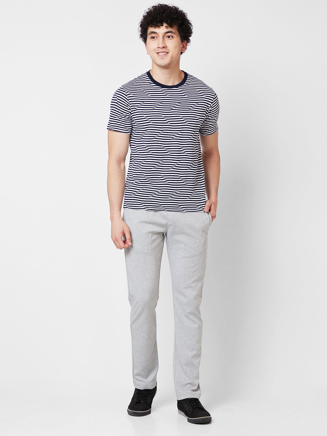 Men’s Round Neck Striped T-Shirt