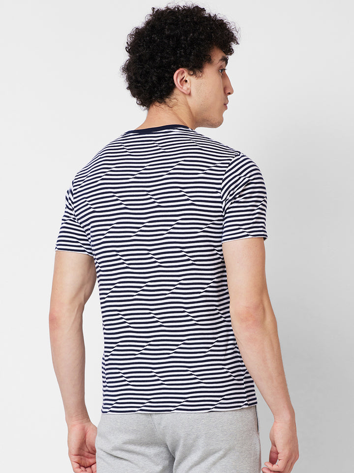 Men’s Round Neck Striped T-Shirt
