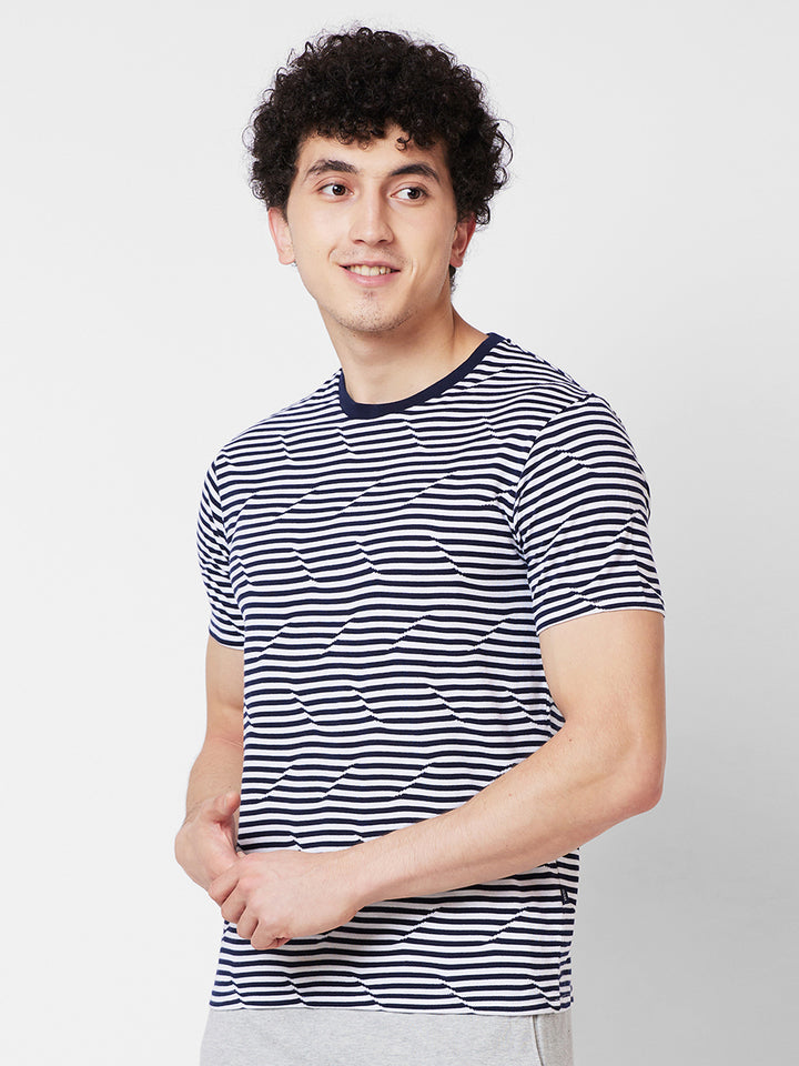 Men’s Round Neck Striped T-Shirt
