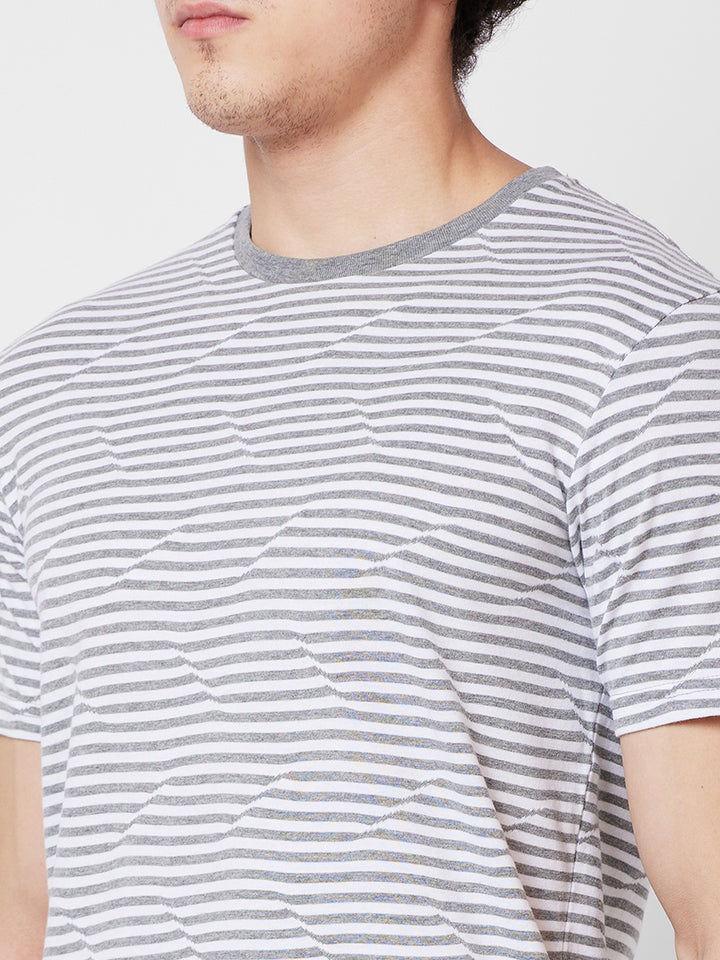 Men’s Round Neck Striped T-Shirt