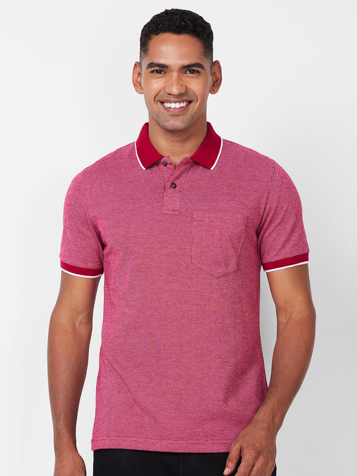 Men’s Contrast Collar Polo T-Shirt - Big & Tall