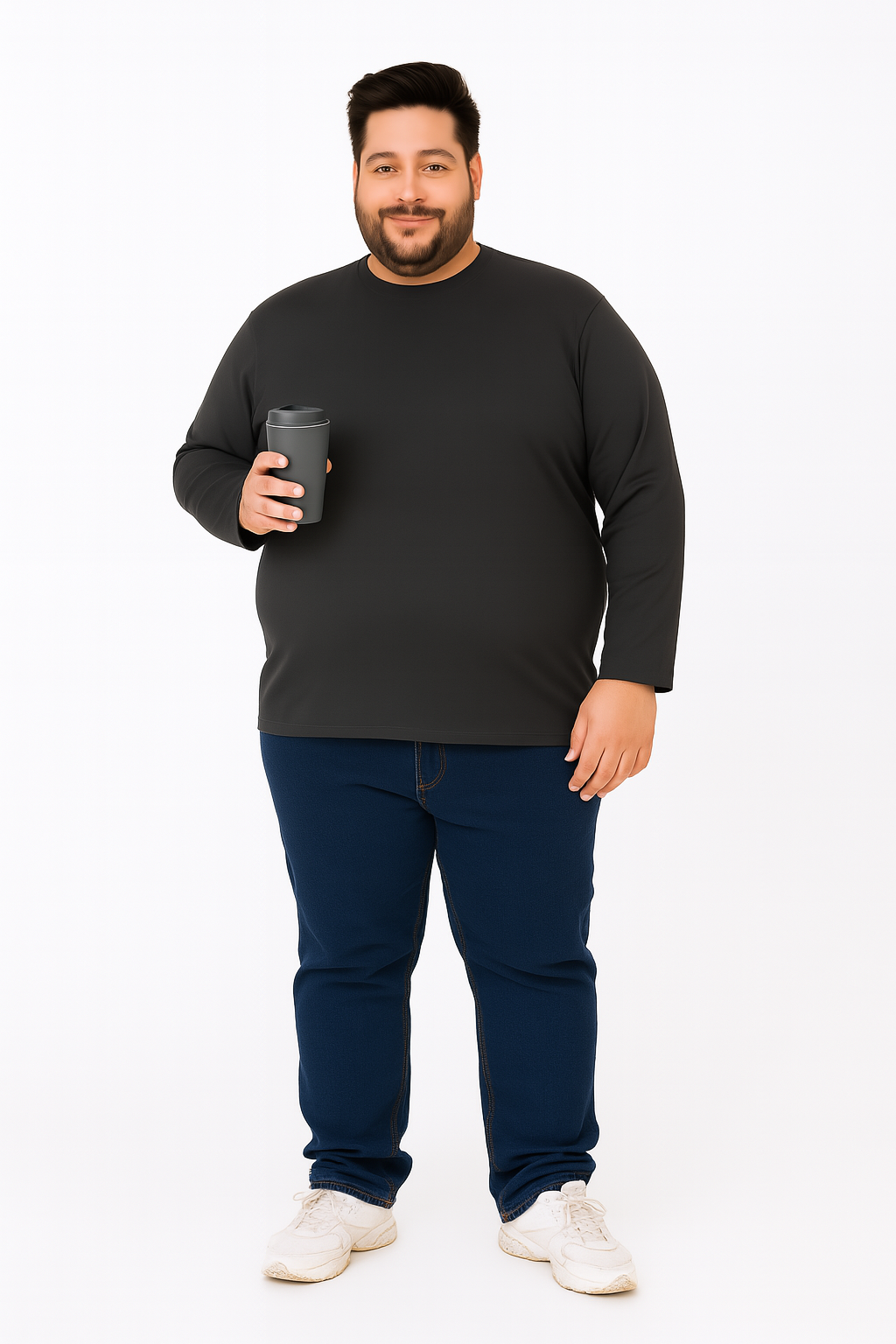 Men’s  Full Sleeve Crew Neck T-Shirt- Big &Tall