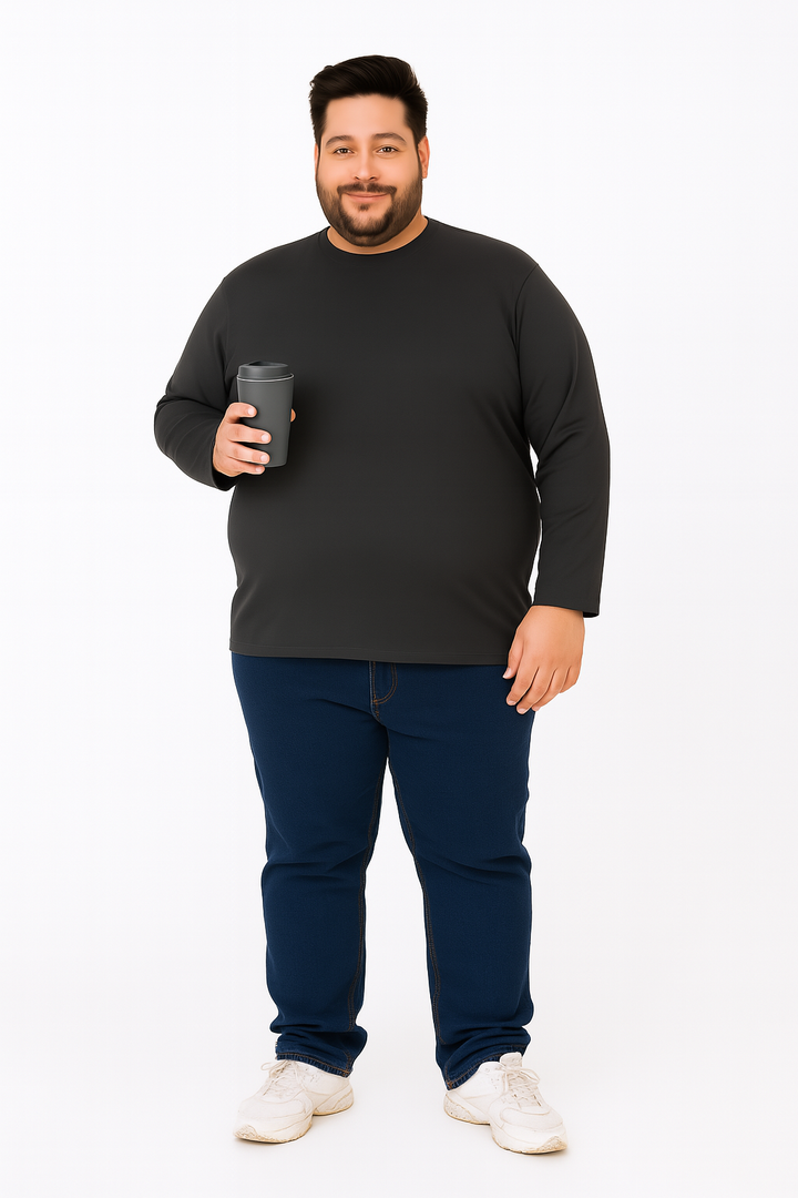 Men’s  Full Sleeve Crew Neck T-Shirt- Big &Tall