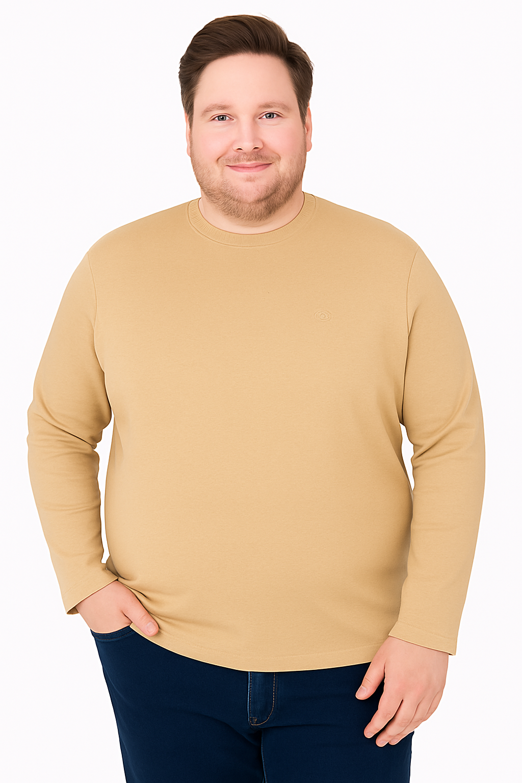 Men’s  Full Sleeve Crew Neck T-Shirt- Big &Tall