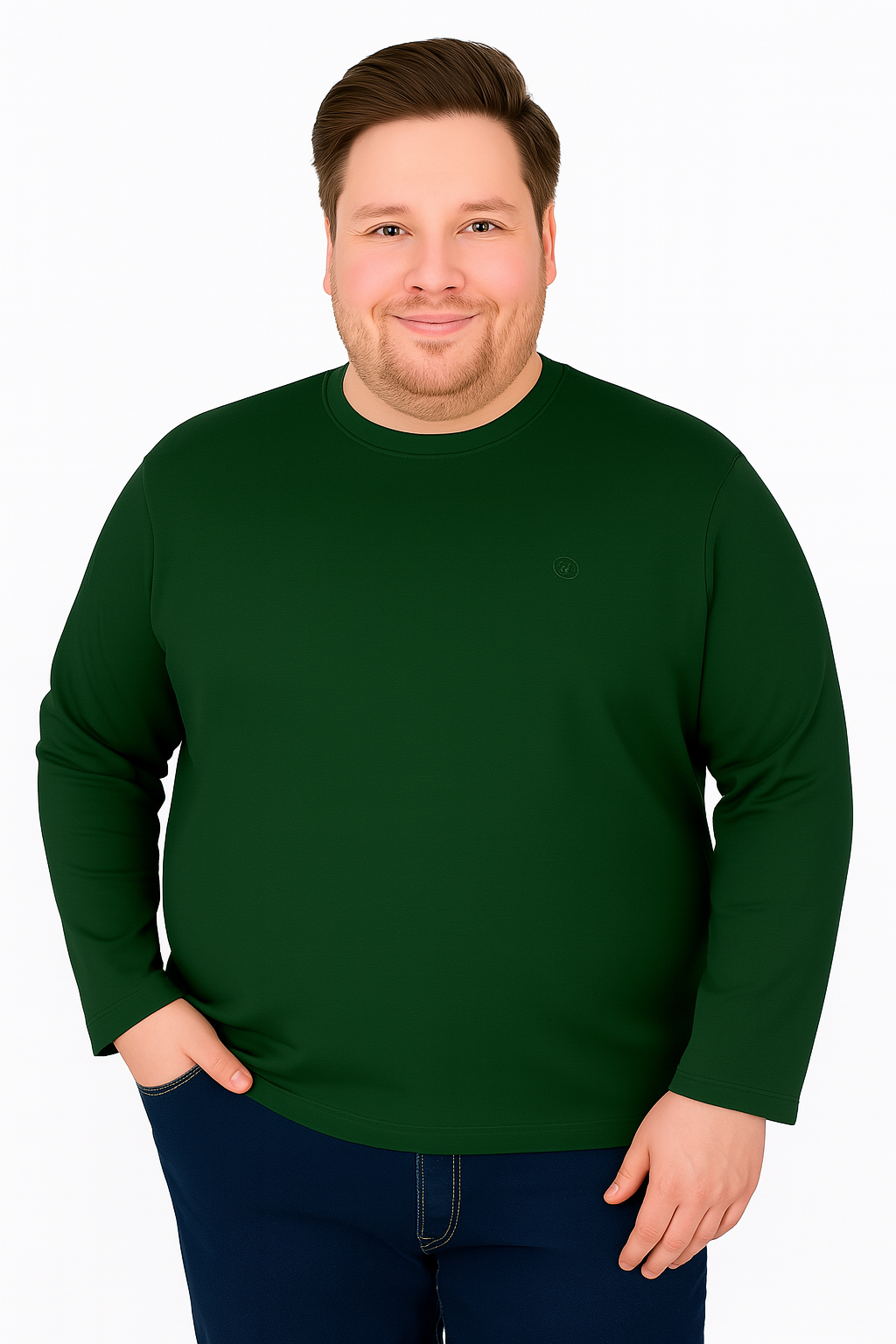 Men’s  Full Sleeve Crew Neck T-Shirt- Big &Tall