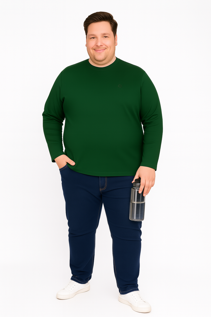 Men’s  Full Sleeve Crew Neck T-Shirt- Big &Tall