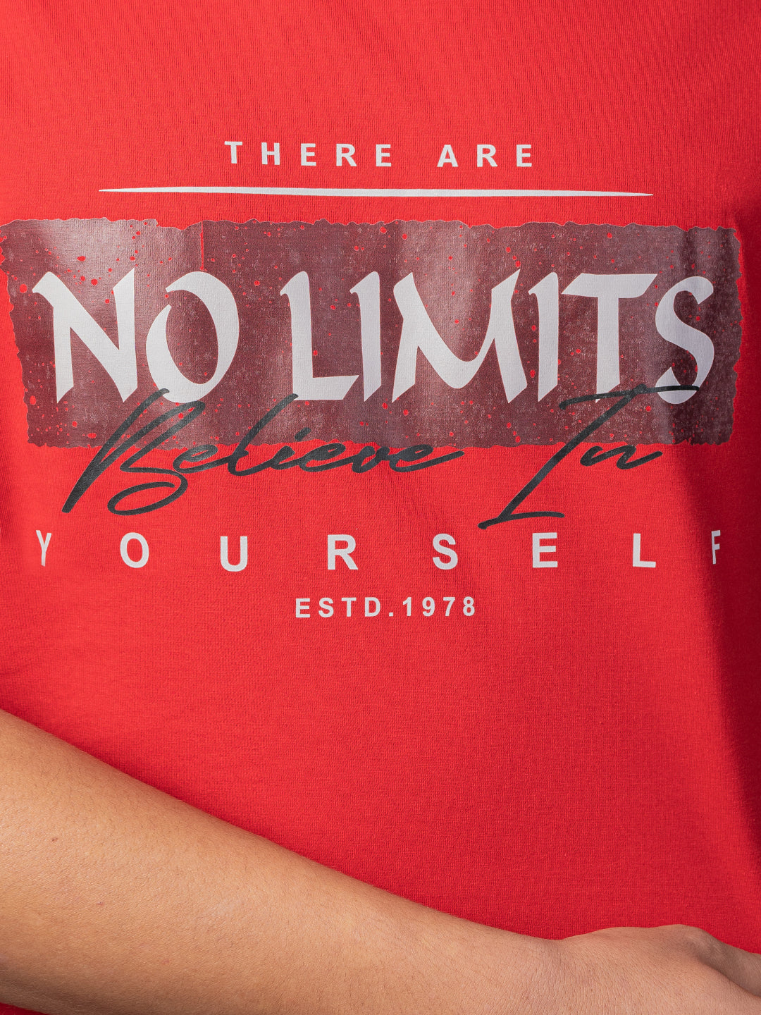 Men’s Round Neck Tee – “No Limits Believe In Yourself” - Big & Tall