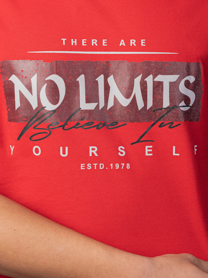 Men’s Round Neck Tee – “No Limits Believe In Yourself” - Big & Tall