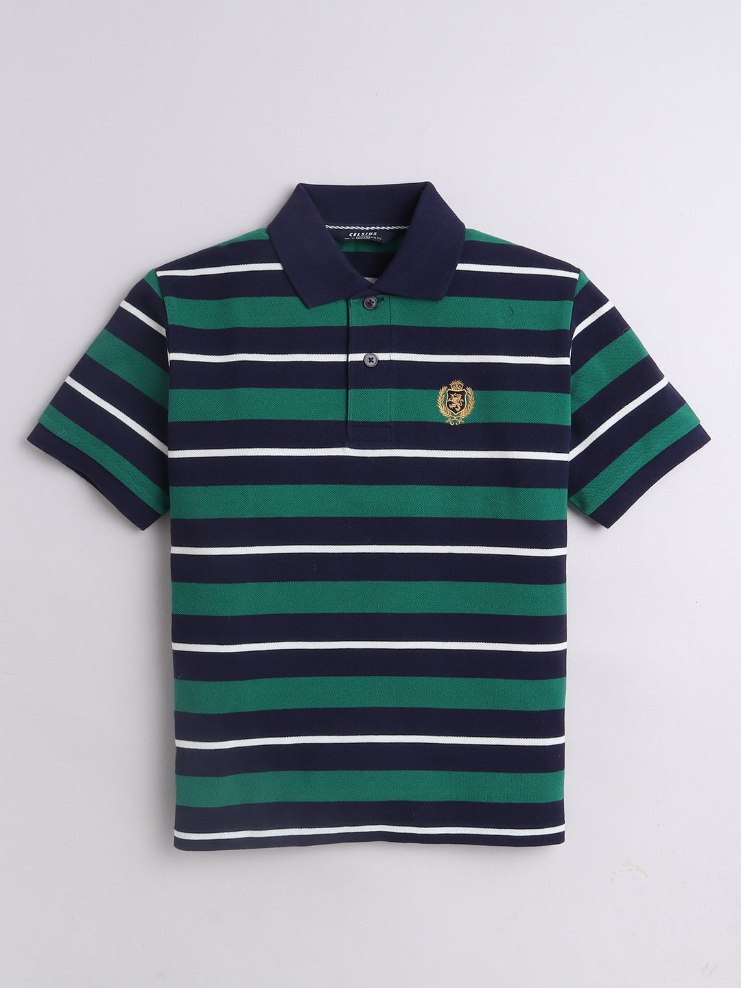 Boys Striped Polo T-Shirt – Cotton Blend Kids Wear