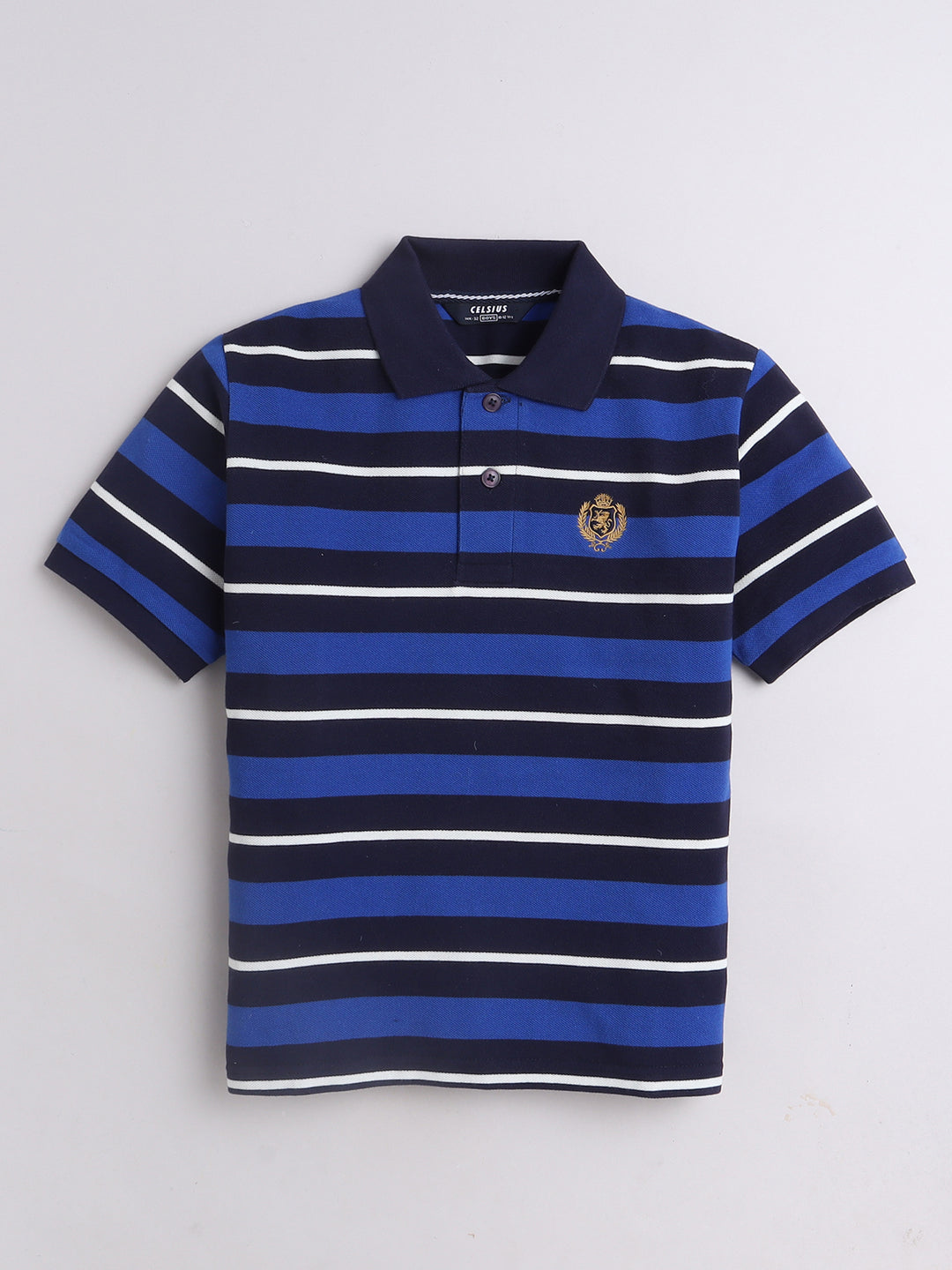 Boys Striped Polo T-Shirt – Cotton Blend Kids Wear