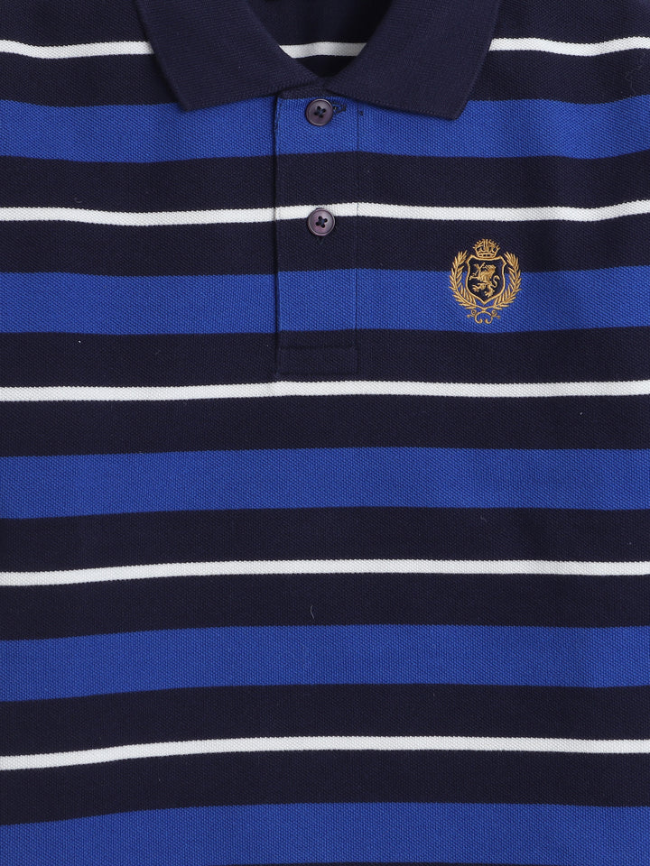 Boys Striped Polo T-Shirt – Cotton Blend Kids Wear