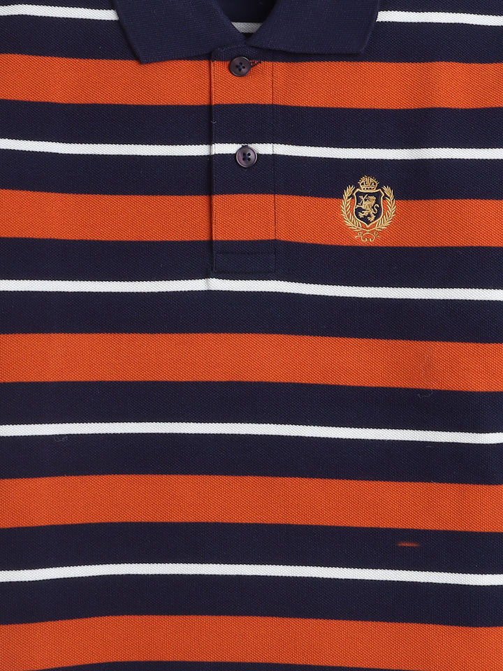 Boys Striped Polo T-Shirt – Cotton Blend Kids Wear