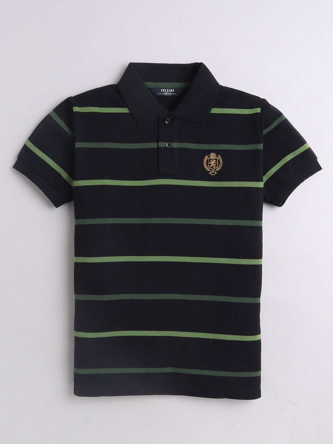 Boys Striped Polo T-Shirt – Cotton Blend Kids Wear