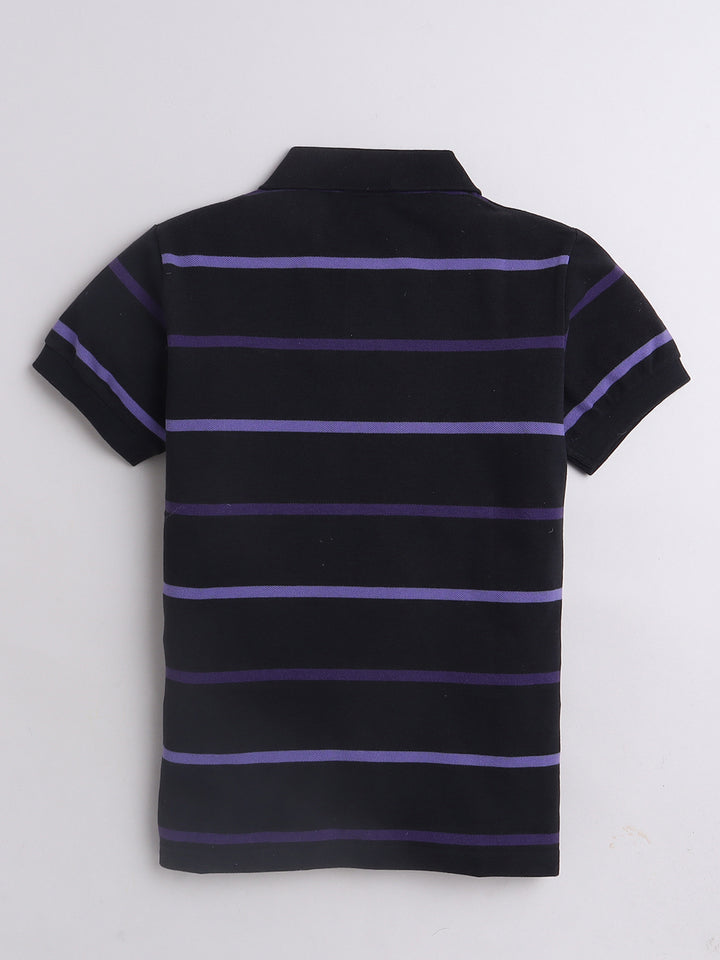 Boys Striped Polo T-Shirt – Cotton Blend Kids Wear