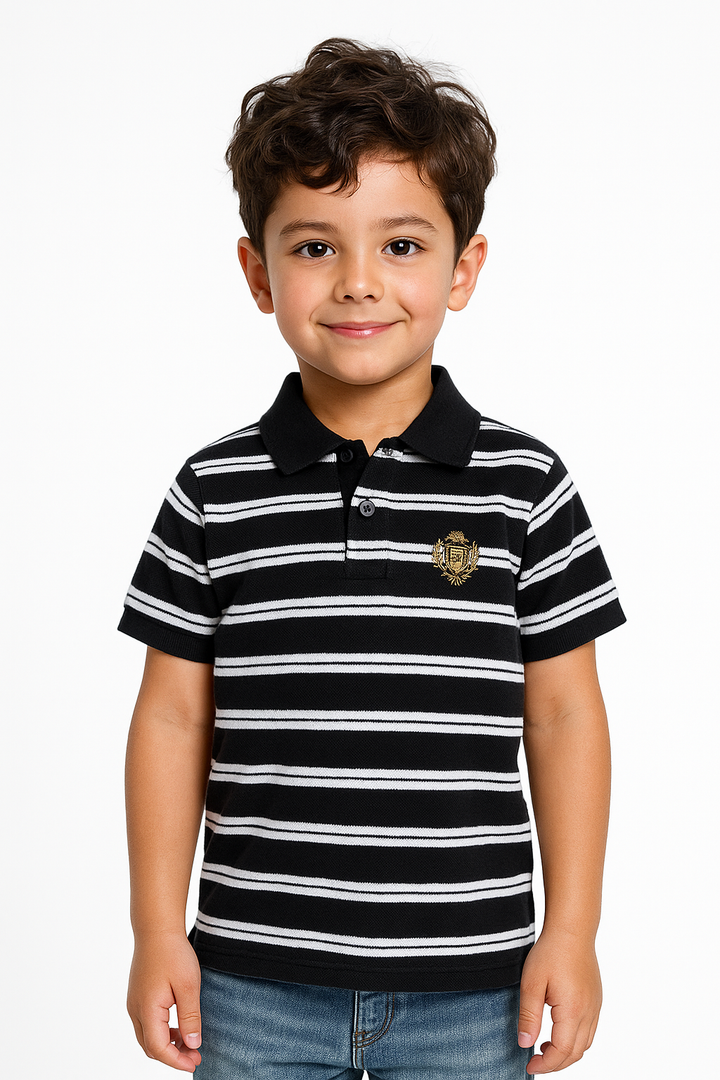 Pique Striper Kids’ Polo T-Shirt