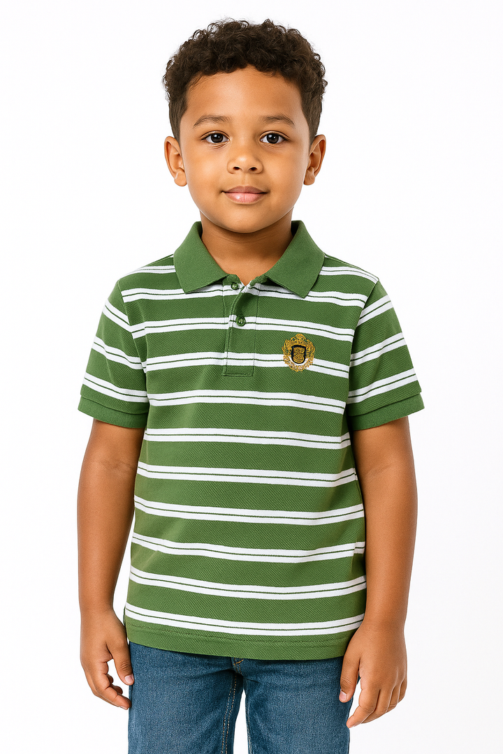 Pique Striper Kids’ Polo T-Shirt