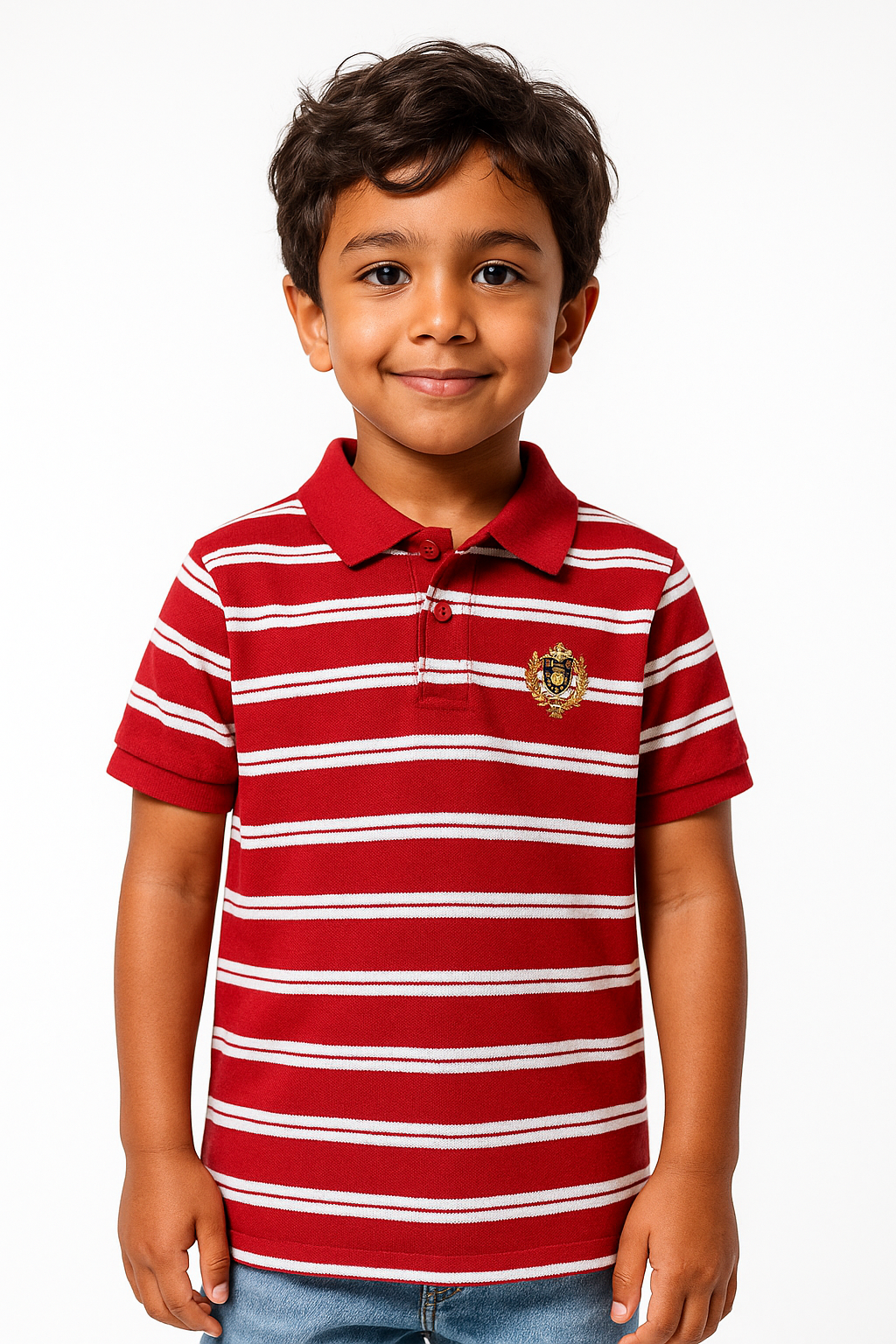 Pique Striper Kids’ Polo T-Shirt