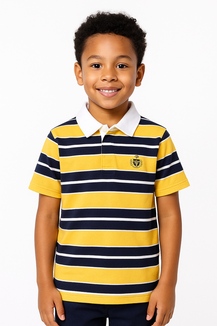 Pique Striper Kids’ Polo T-Shirt.