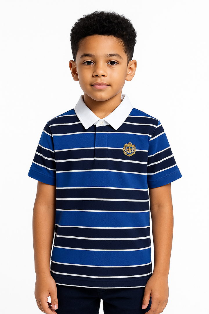 Pique Striper Kids’ Polo T-Shirt.