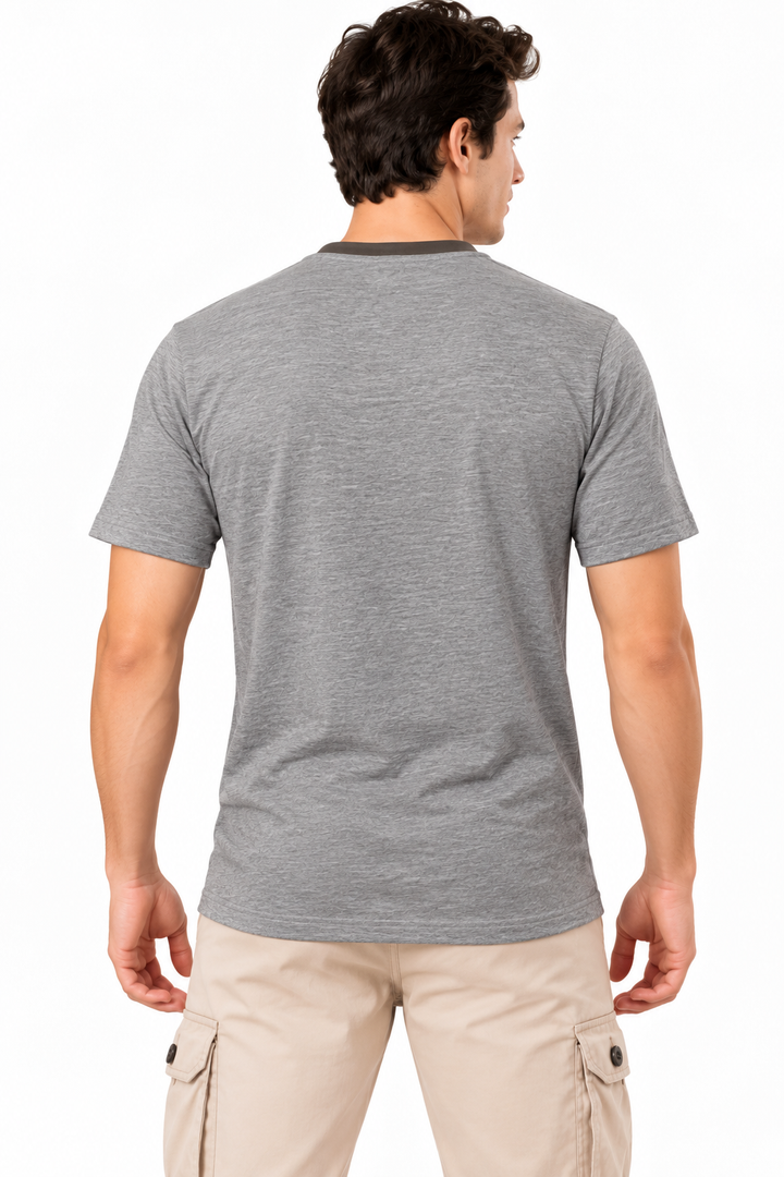 Men’s Solid Henley Neck T-Shirt