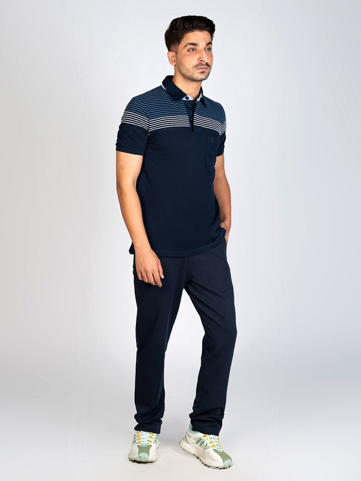 Men's Rugby Polo with Engineering Stripes