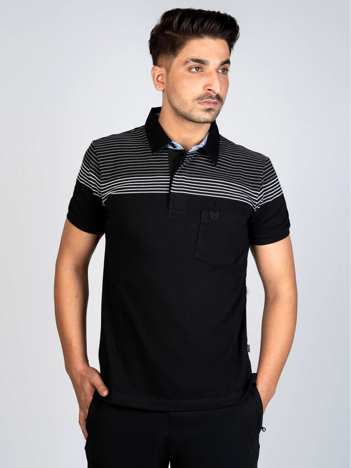 Men's Rugby Polo with Engineering Stripes