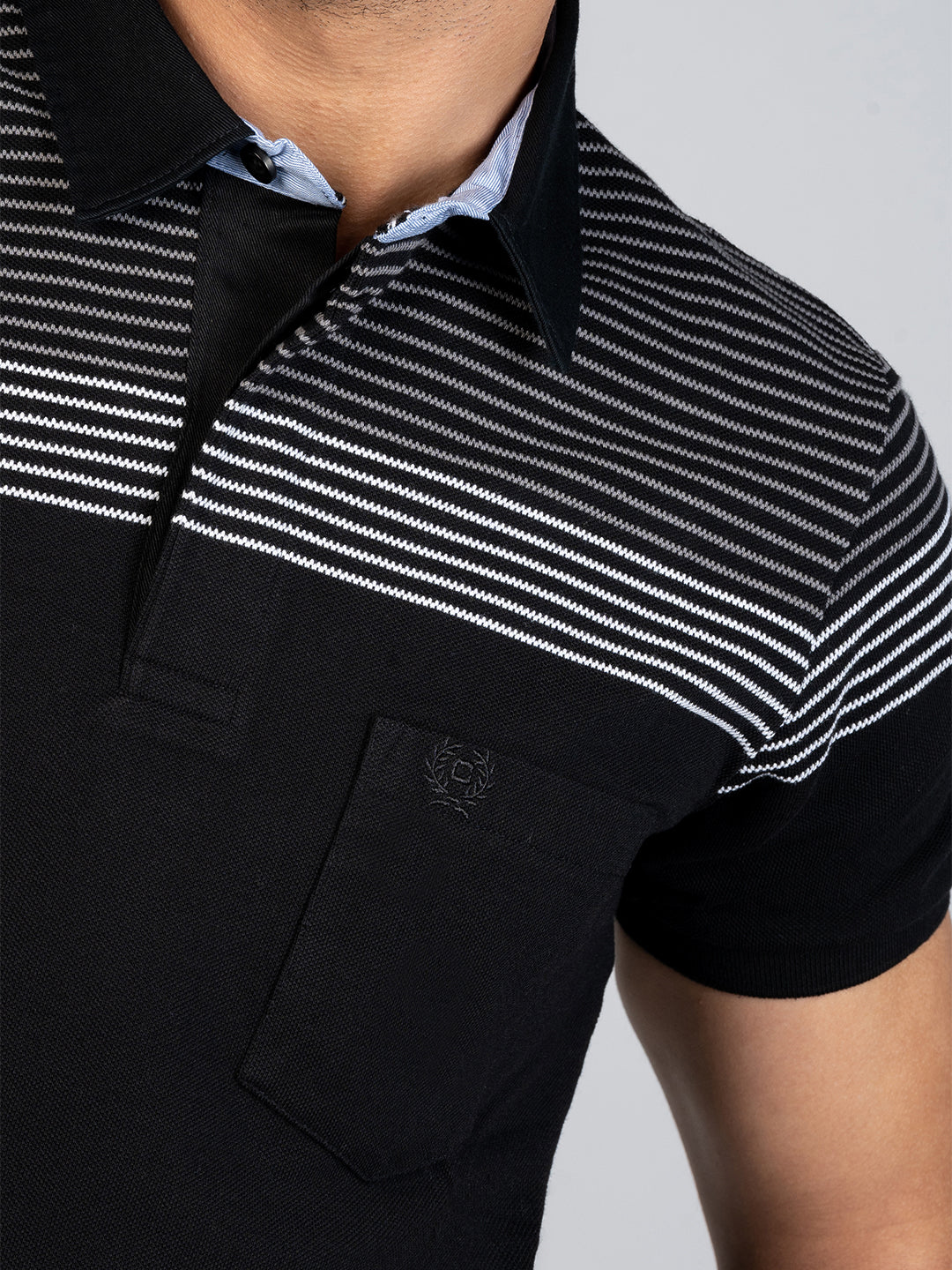 Men's Rugby Polo with Engineering Stripes
