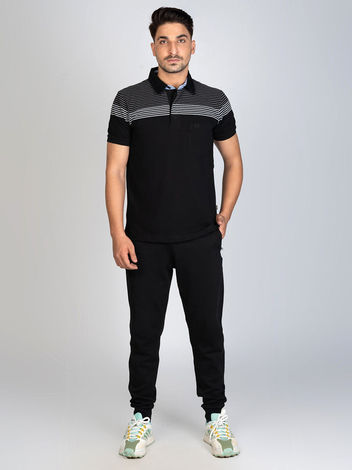 Men's Rugby Polo with Engineering Stripes