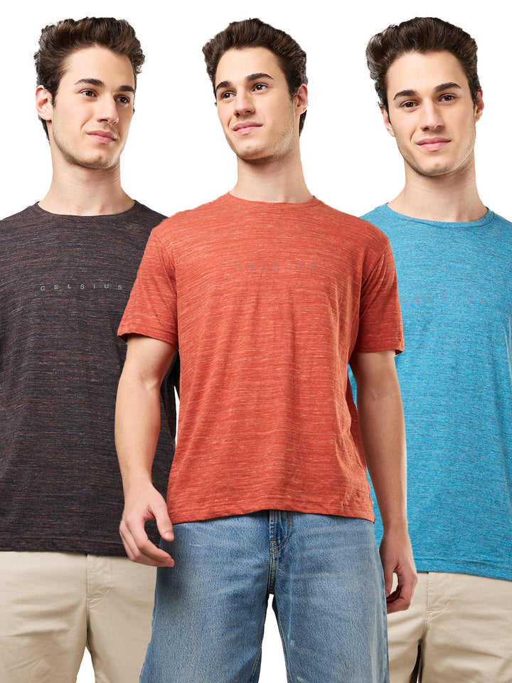 Men's Pack of 3 T-Shirts – Melange
