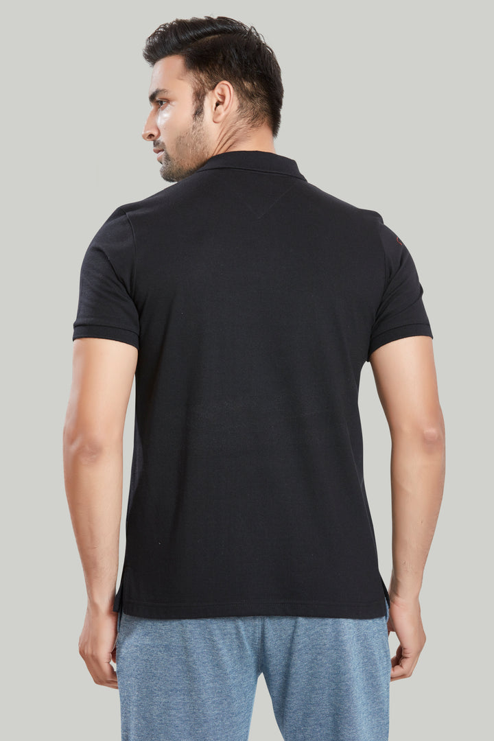 Jersey Triangle Print Polo T-Shirts