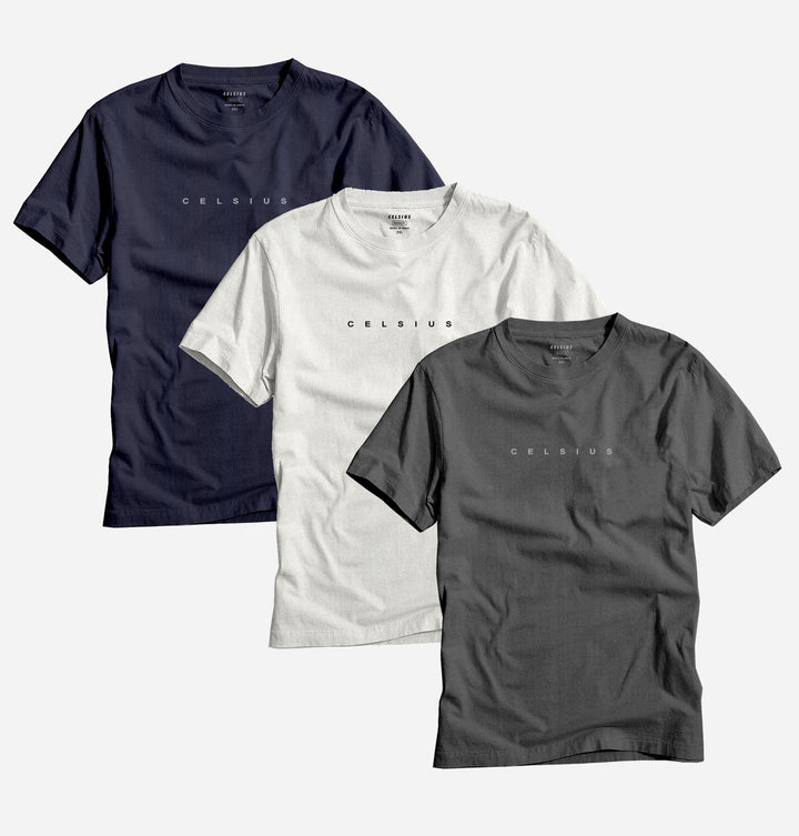 Men's Pack of 3 T-Shirts - Solid - Big & Tall