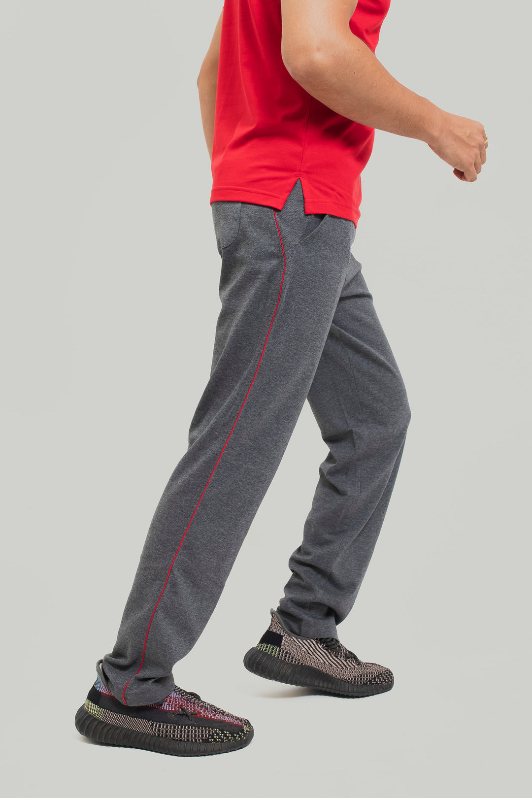 Men’s Mesh Knit Track Pants with Piping – Sporty Comfort Wear